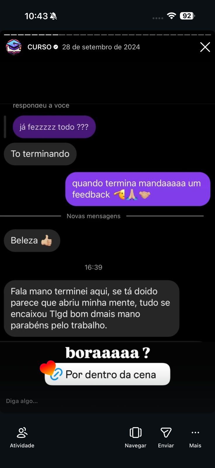 Relato de aluno
